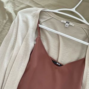 Uniqlo camisole + cardigan size S